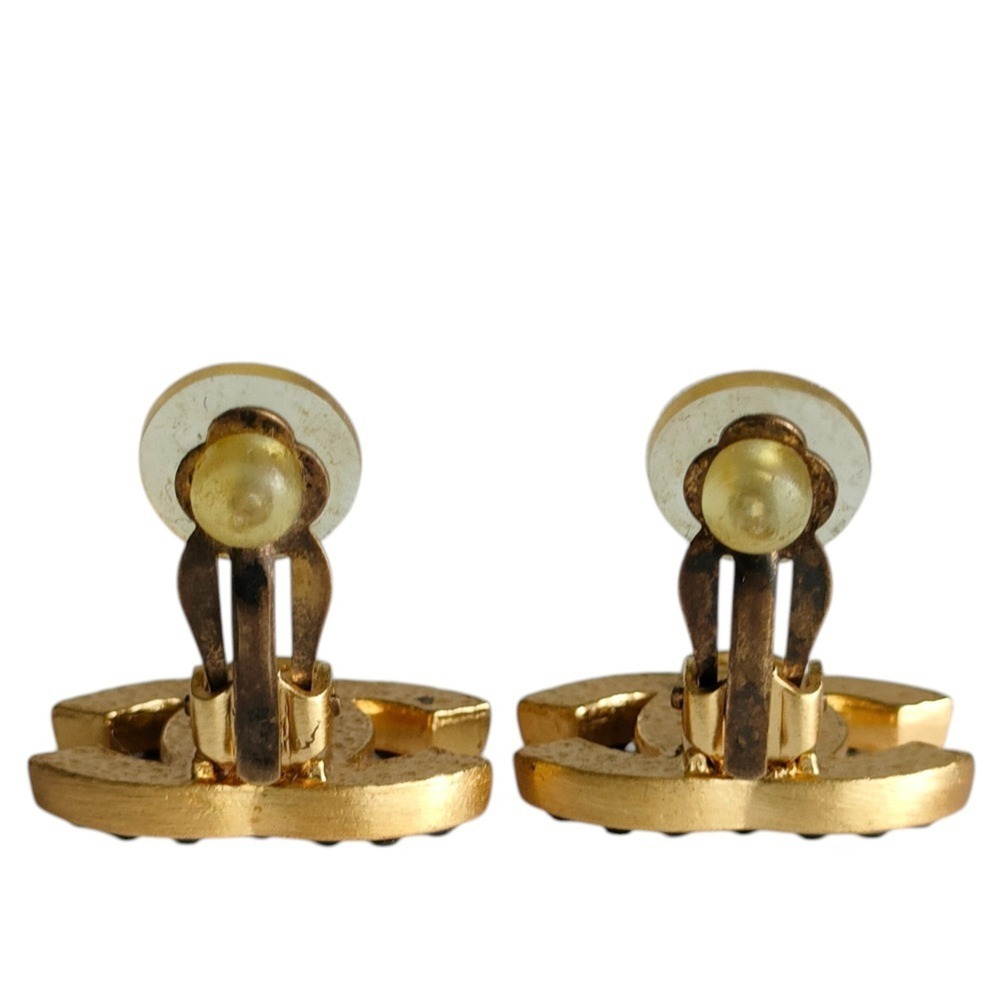 CHANEL Gold Logo Earrings - Picture 5 of 8